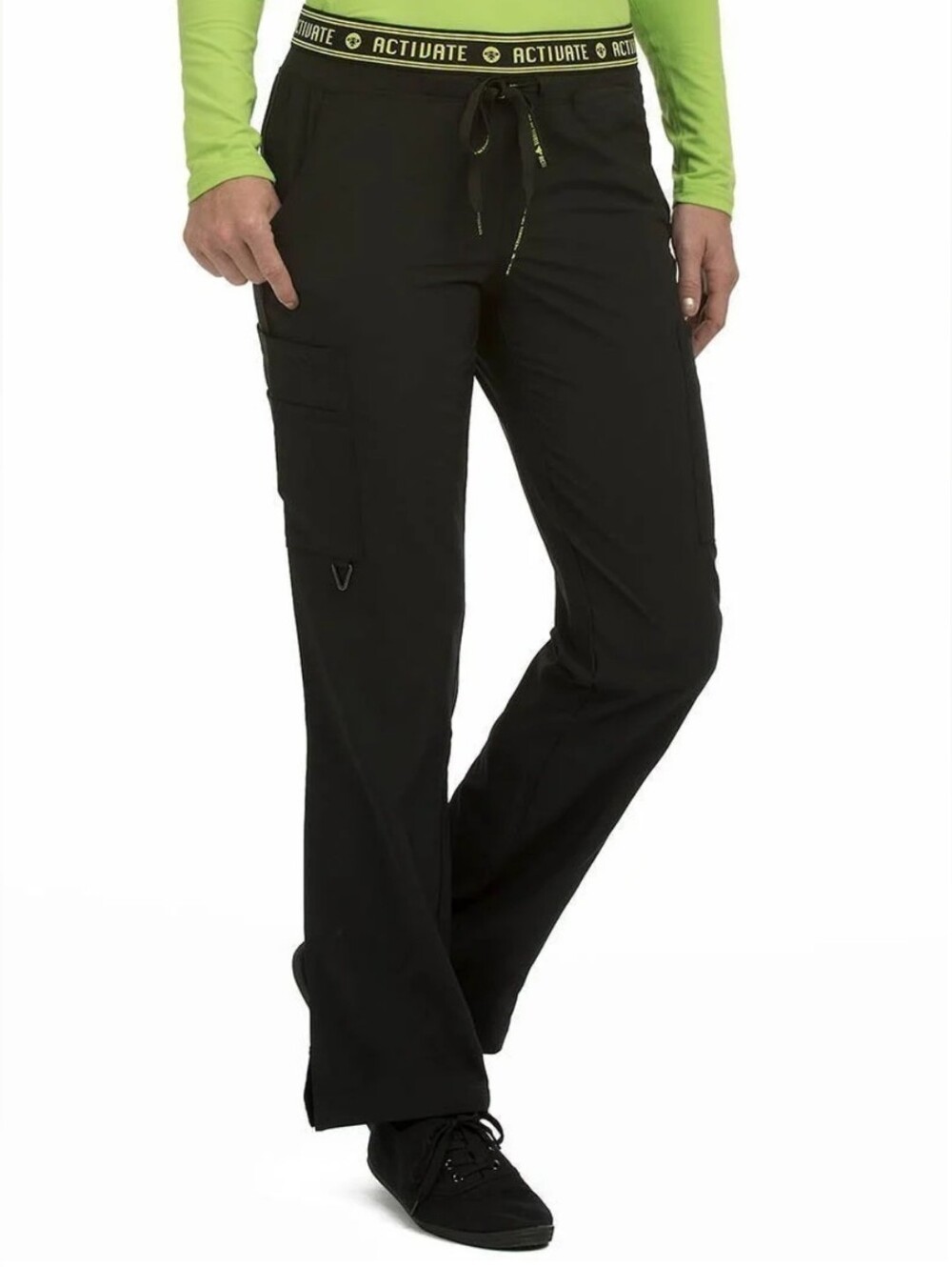 Women's Black Scrub Pants, Size 3X